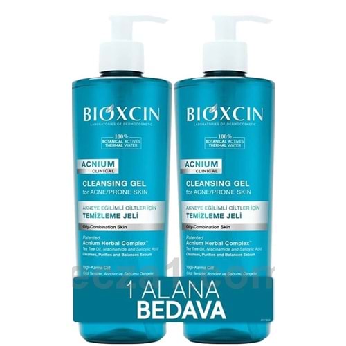 BİOXCIN ACNİUM SEBİUM YÜZ YIKAMA JELİ 500 ML 500 ML 1+1 HEDİYELİ