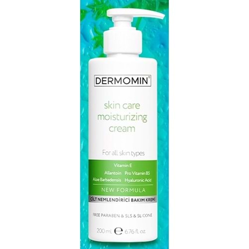 DERMOMİN NEMLENDİRİCİ CİLT BAKIM KREMİ 200 ML ( VİTAMİN E & ALLANTOİN )