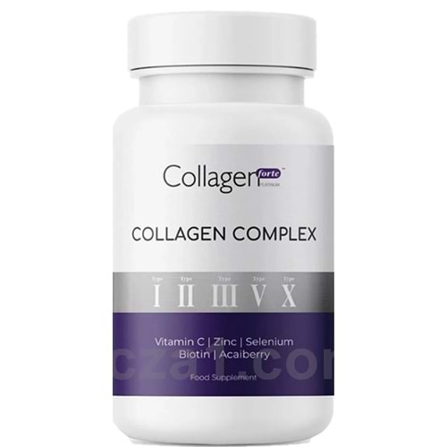 Collagen Forte Collagen Complex Tip 1,2,3,5 ve Tip 10 Kolajen Biotin Çinko 90 Tablet