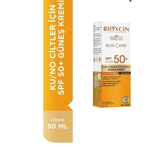 BİOXCIN GÜNEŞ KREMİ SUN CARE SPF50+ DRY TOUCH ( KURU / NORMAL CİLTLER İÇİN ) 50 ML ( RENKLİ )