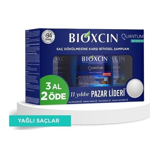BİOXCİN QUANTUM ŞAMPUAN ( 3 AL 2 ÖDE & YAĞLI SAÇLAR & 300 ML)