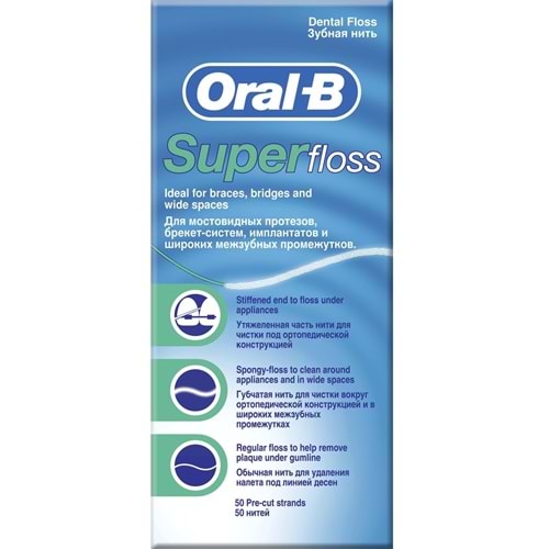 ORAL-B DİŞ İPİ SUPERFLOSS 50 ADET