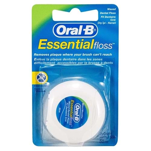ORAL-B DİŞ İPİ ESSENTIAL FLOSS MUMLU NANE