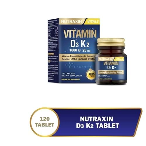 NUTRAXIN D3K2 VITAMIN 1000 IU 120 TABLET