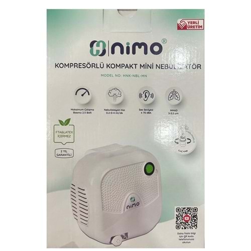 NİMO KOMPRESÖRLÜ NEBULİZATÖR MİNİ ( HNK-NBL-MN ) ( BUHAR MAKİNASI )