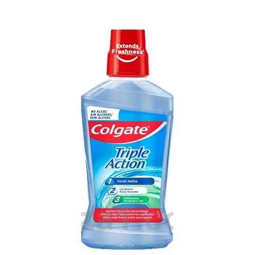 COLGATE AĞIZ BAKIM SUYU ÜÇLÜ ETKİ 500 ML