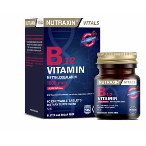 NUTRAXIN VİTAMİN B12 DİL ALTI 60 TABLET
