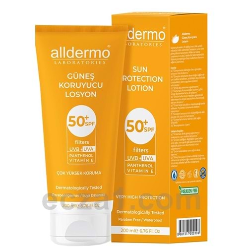 ALLDERMO GÜNEŞ LOSYONU SPF50+ 200 ML