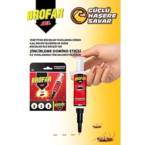 BROFAR HAMAM BÖCEĞİ VE KARINCA JELİ 5 GR