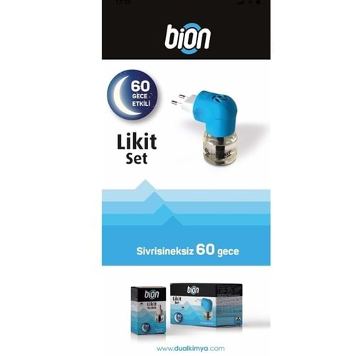 BİON MAT ELEKTRONİK LİKİT SET 60 GECE ETKİLİ SİVRİ SİNEK KOVUCU