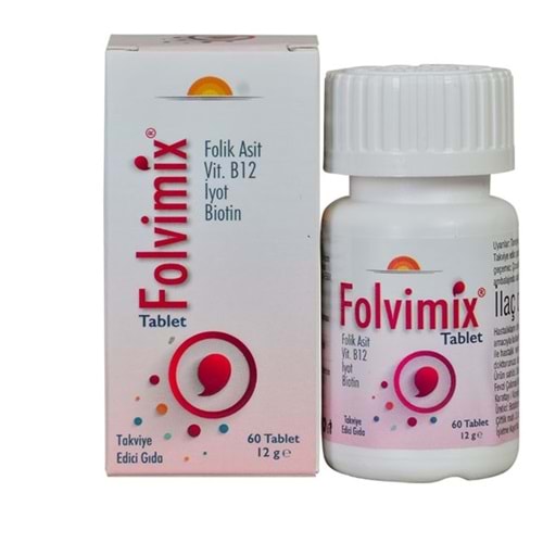 FOLVİMİX FOLİK ASİT 60 TABLET