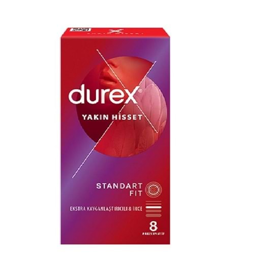 DUREX YAKIN HİSSET STANDART FİT 8 Lİ