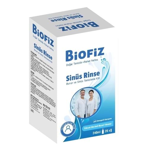 BİOFİZ SİNÜS RİNSE BURUN VE SİNÜS TEMİZLEME KİTİ YETİŞKİN 240 ML X 20