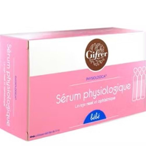 GİFRER SERUM FİZYOLOJİK 5 ML 20 FLAKON ( BURUN VE GÖZ TEMİZLİĞİ İÇİN )