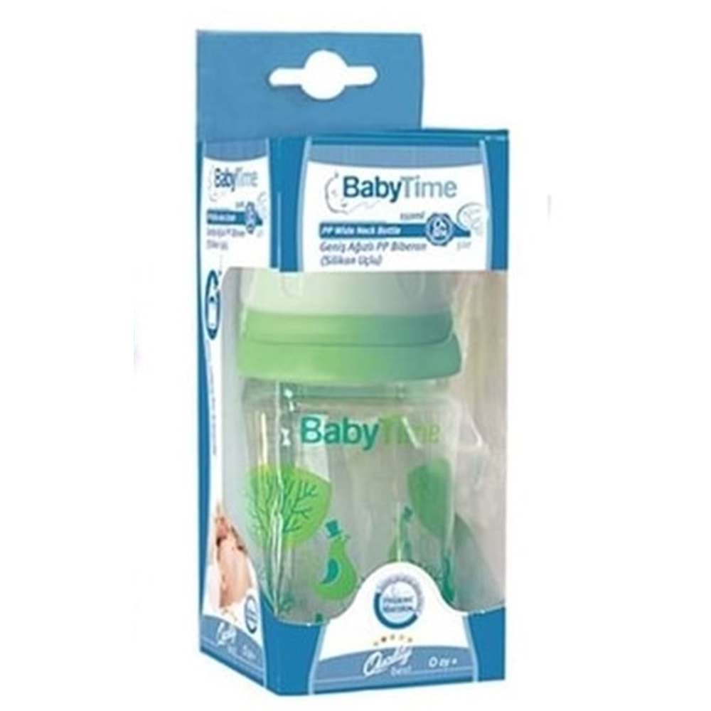 BT075 Geniş Ağız PP Biberon (Silikon Uçlu) 250ml