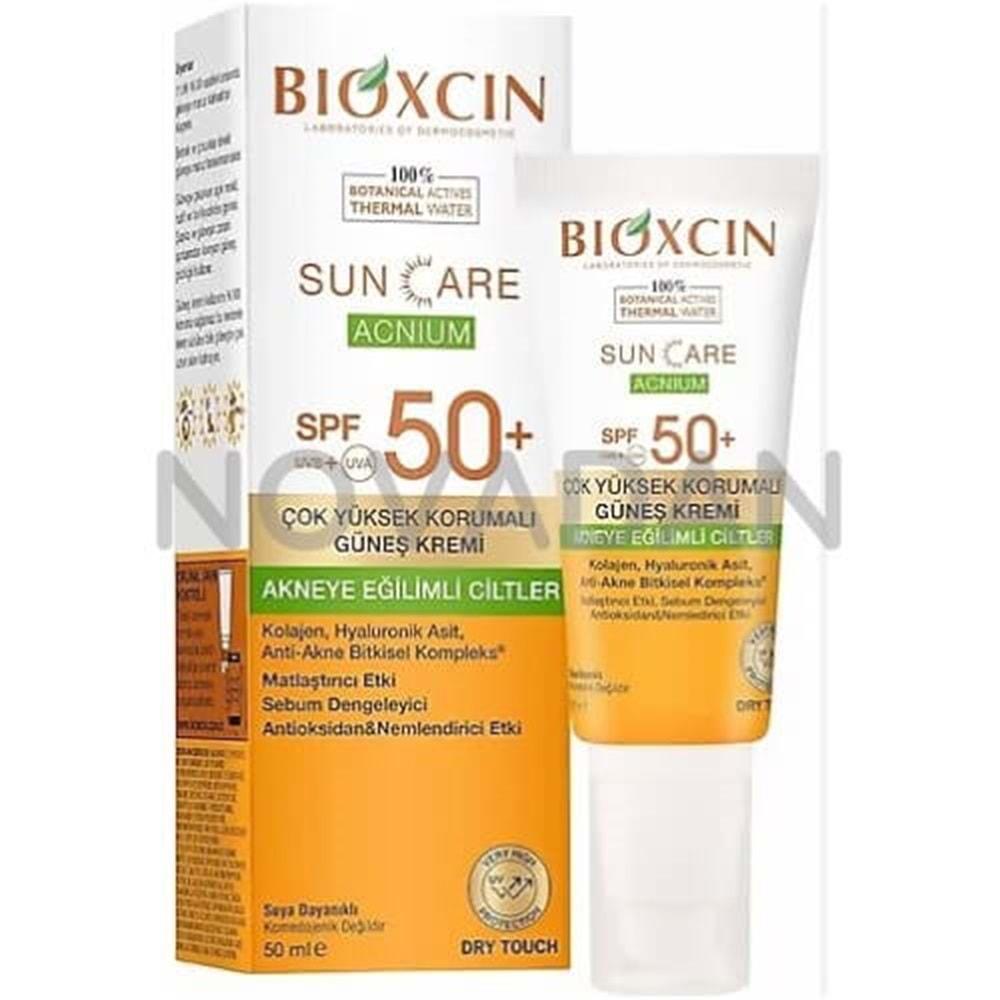 BİOXCIN GÜNEŞ KREMİ SUN CARE SPF50+ AKNEYE EĞİMLİ CİLTLER İÇİN ) 50 ML