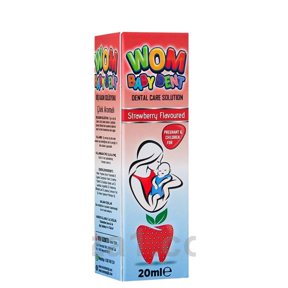 WOM DENTAL HAMİLE VE ÇOCUKLAR İÇİN 20 ML SOLÜSYON 12 Lİ STAND